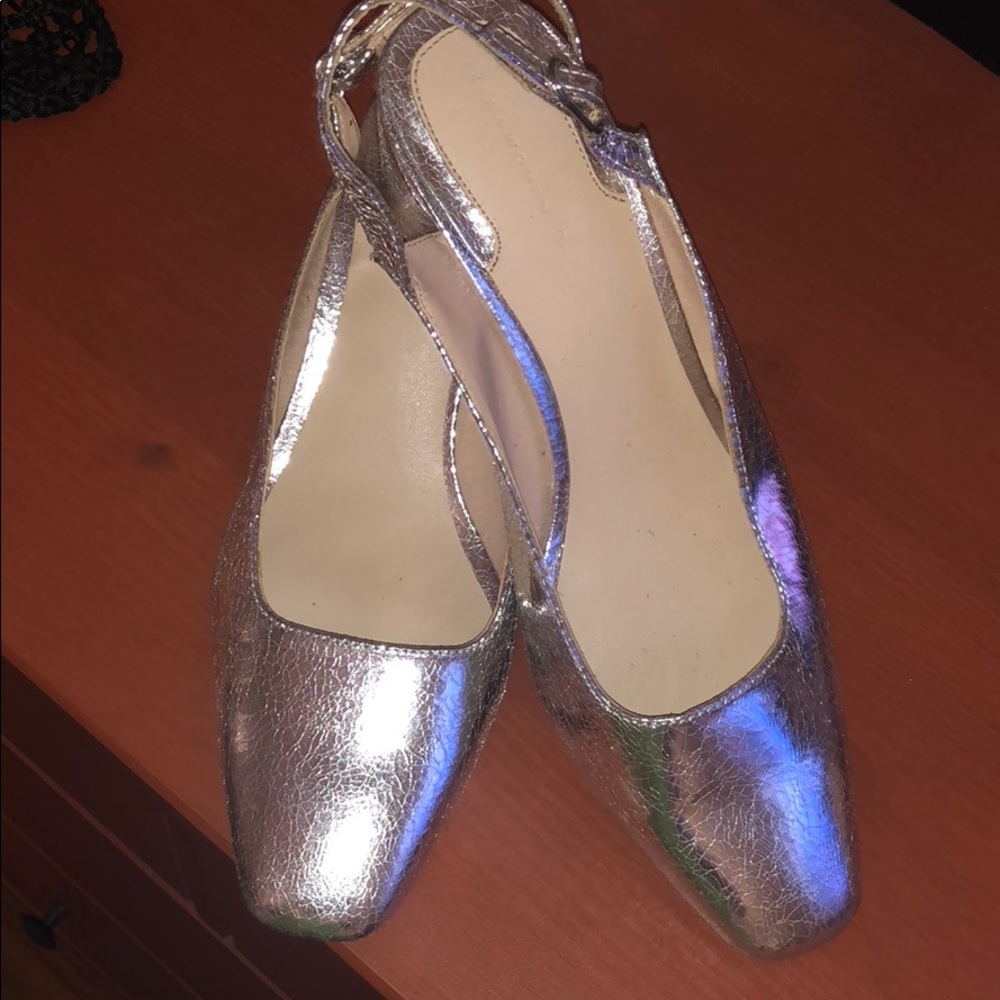 Zara Silver Slingback Size 9(40)